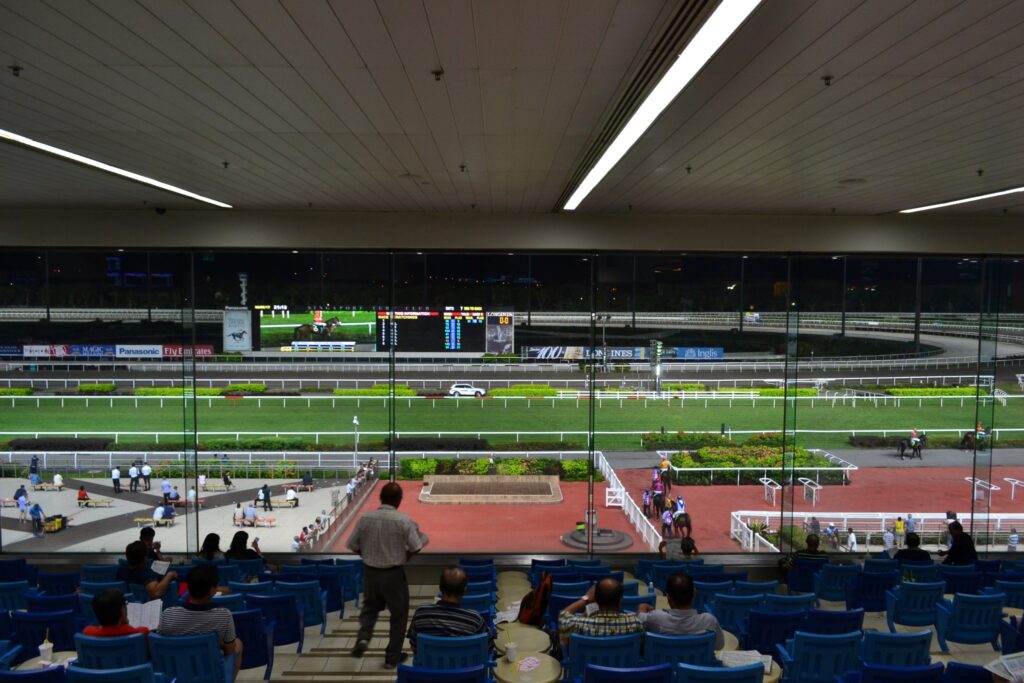 クランジ競馬場のレースの様子